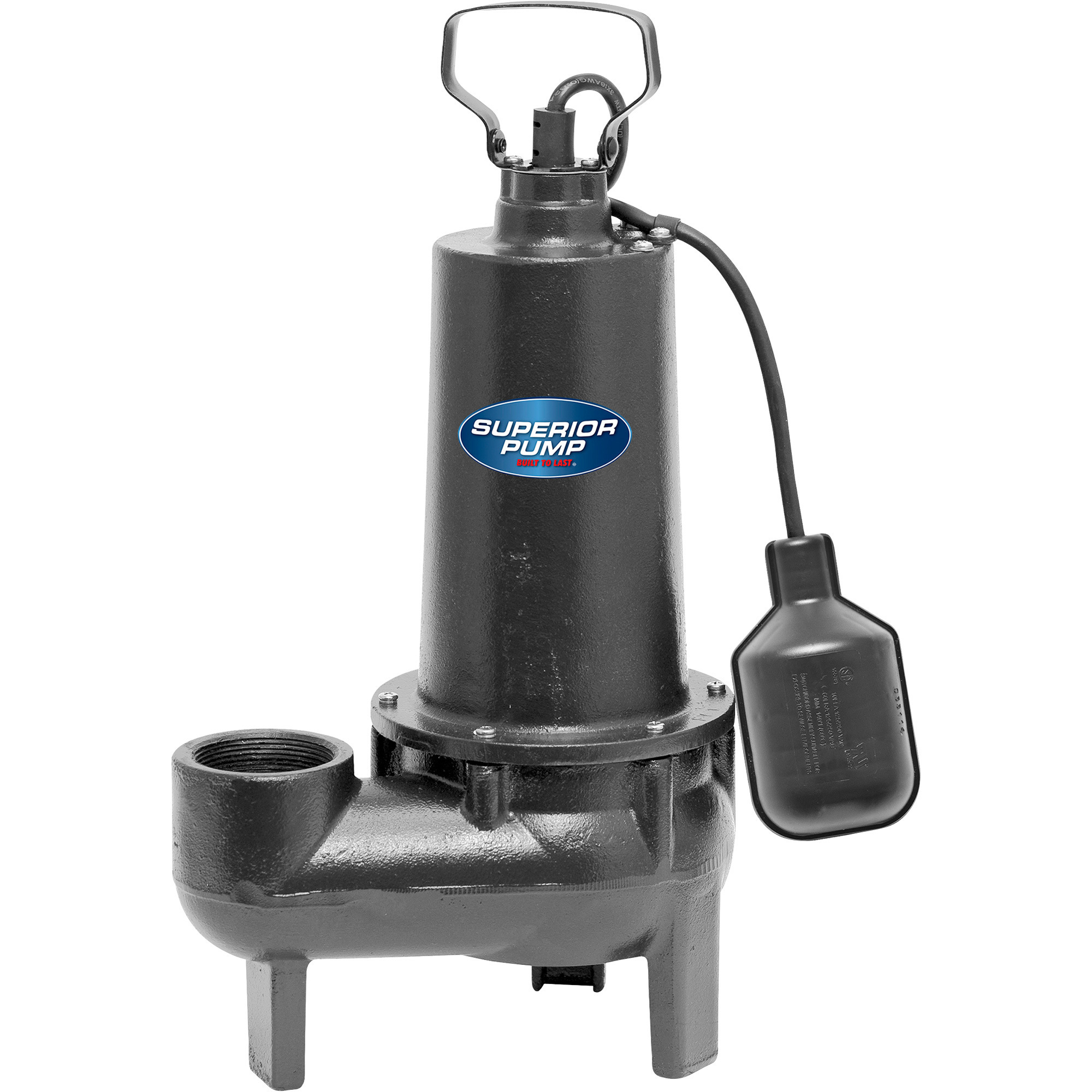 Superior Pump Cast Iron Submersible Sewage Pump, 4800 GPH, 1/2 HP, Model# 93501